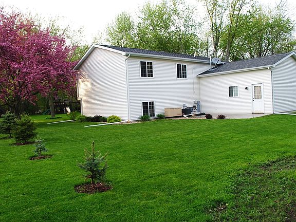 Back of garage and side yard