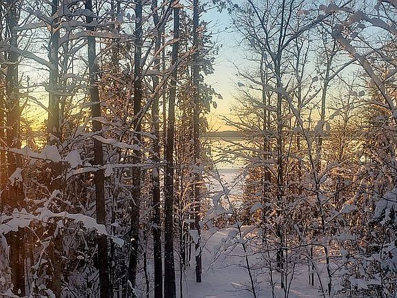 Sunset in the winter.