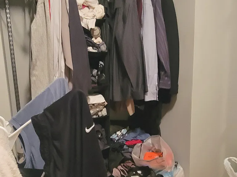 Open bedroom closets
