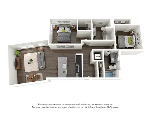 Floor plan Urban 2 Bedrooms C