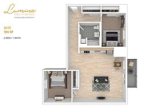 Floor plan 2x1C
