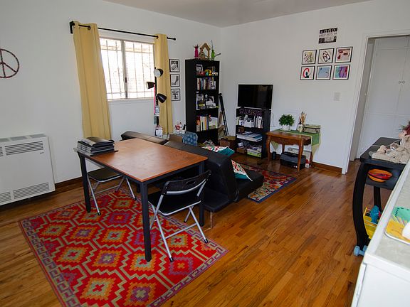 Living room from kitchen entrance.