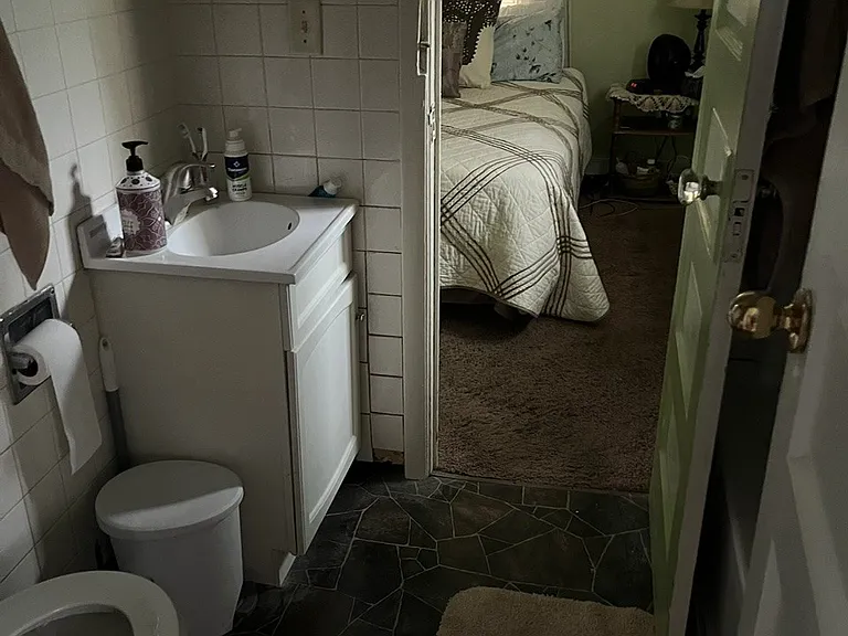 Full bathroom with shower in bathtub