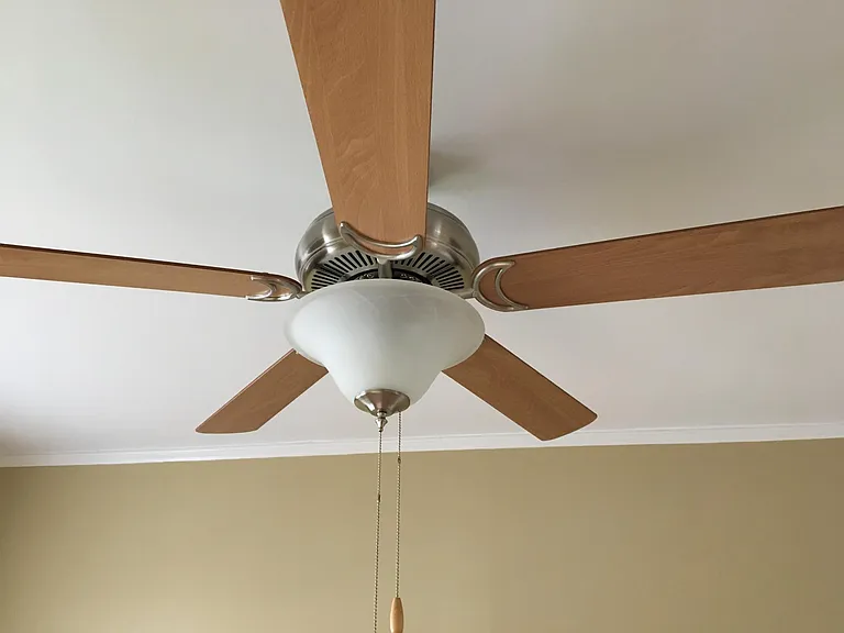 High-end kitchen ceiling fan - new lighting throughout unit