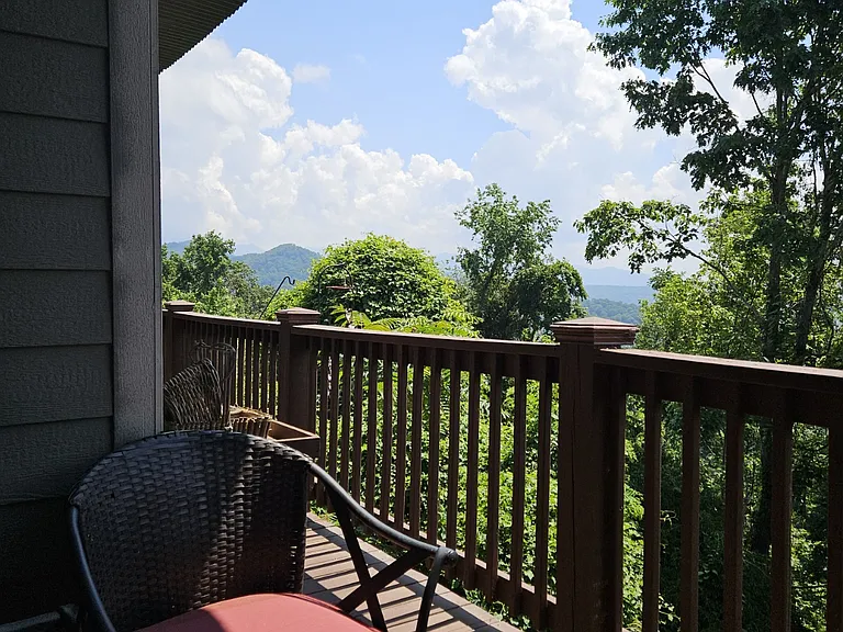 Back porch with montain views