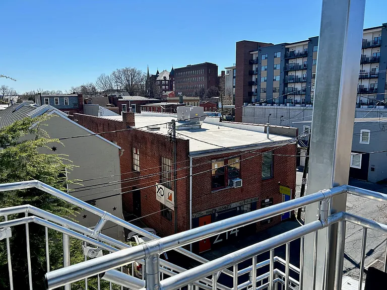 View from the building's rooftop deck just for the tenants of the building.