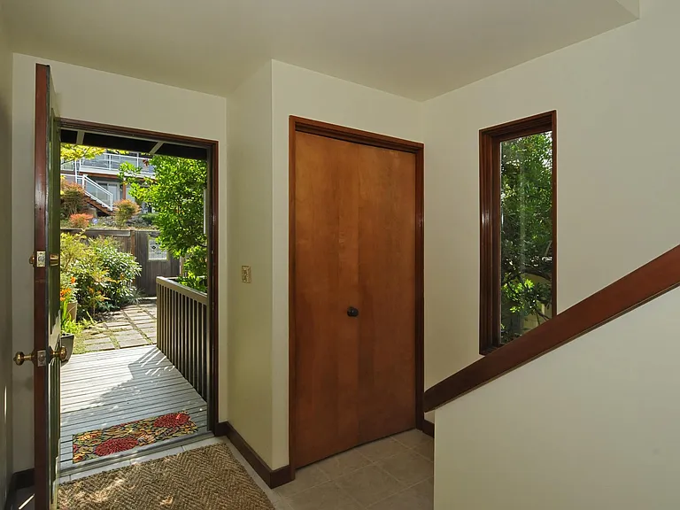 Entrance to bottom floor (middle floor of duplex) of top unit.