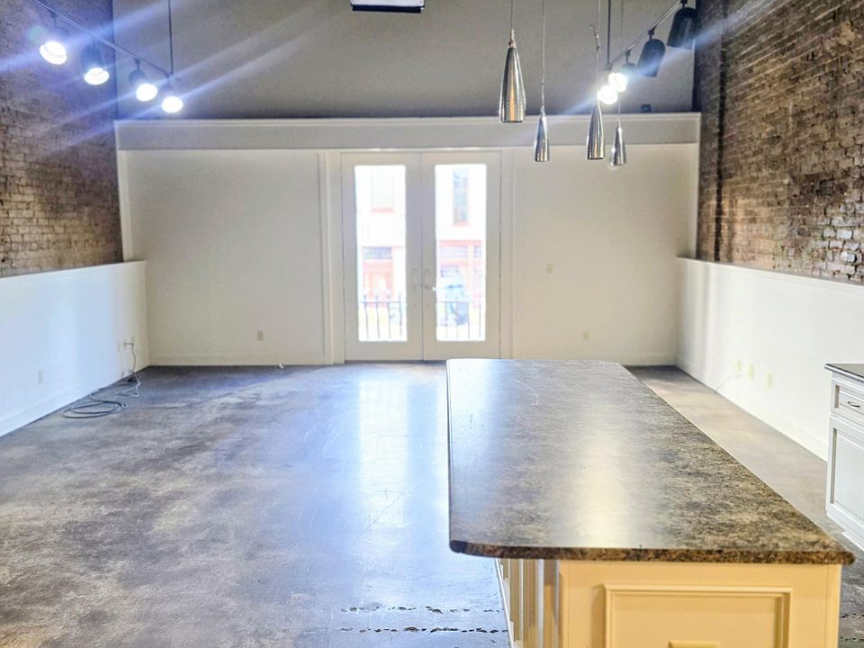 Large open kitchen and living area.