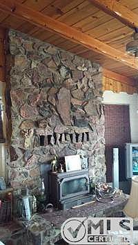 real masonry fireplace with insert