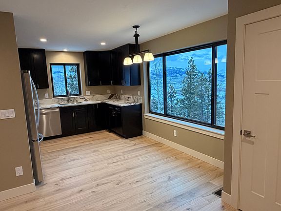 Kitchen with Dining in front of window