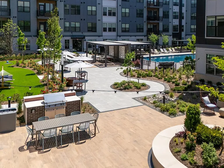3 Campus courtyard with BBQ grills