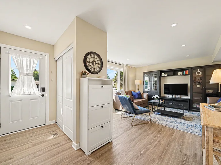 Spacious living area with smart TV and high-speed Wi-Fi for remote work or relaxing.