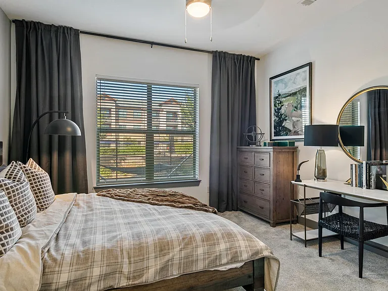 Cozy carpeting in bedrooms