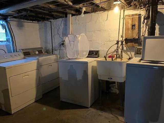 Laundry includes your own washer and dryer. Tons of storage space (clean & dry).