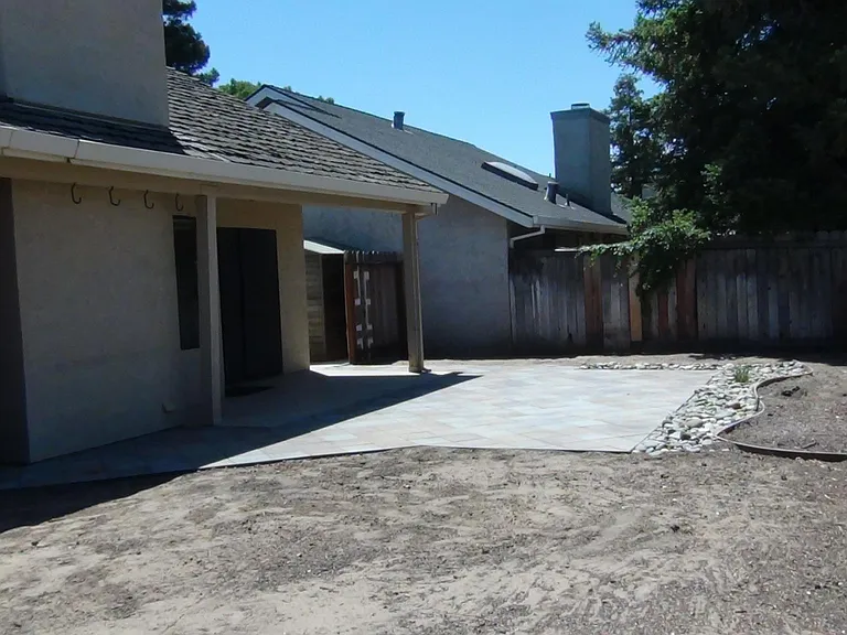 Back yard covered patio