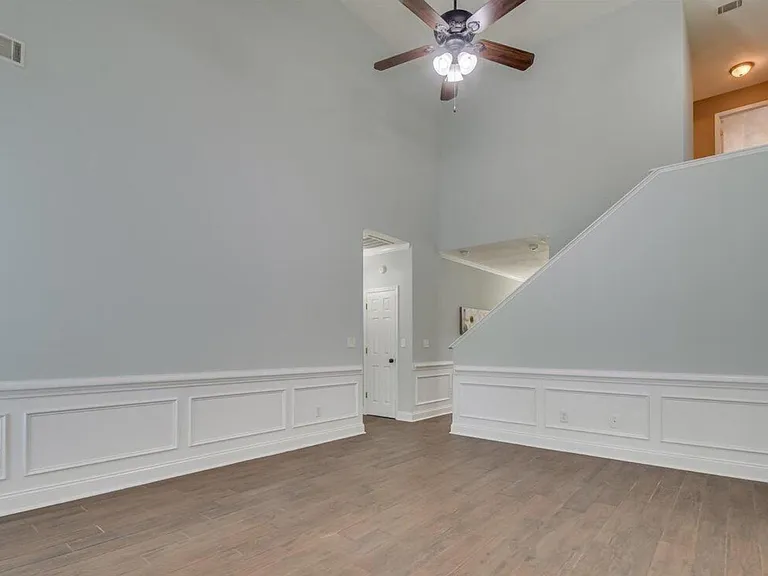 High ceiling living room
