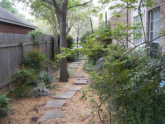 landscaped side yard