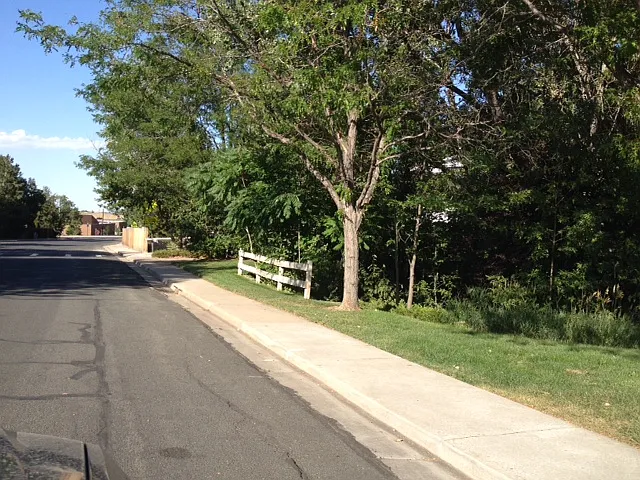Pretty, quiet street that leads from the elementary school up to the small side street where this home is located. Elementary school, park, library, etc. to the left, home to the right another block or so.