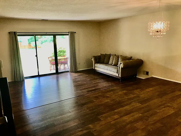 Dining Room with sunken Living Room