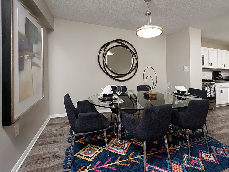 PLATINUM dining room off the spacious kitchen with deluxe new flooring