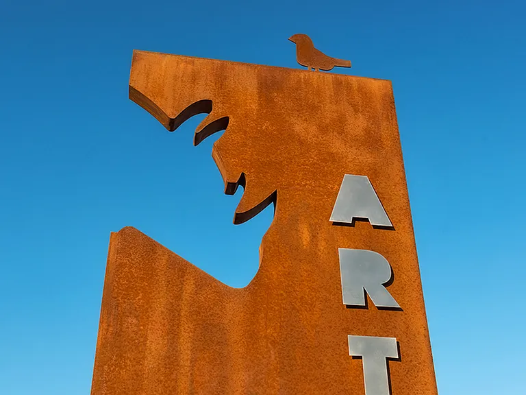 Large RiNo District metal art