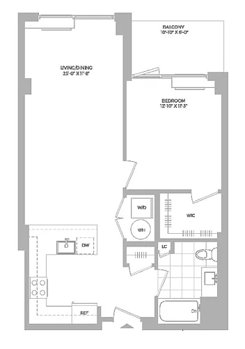 Floor plan A2 -1X1