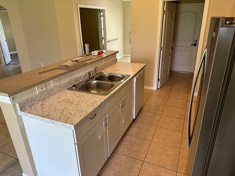 new cabinets and new sink