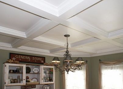 Coffered Ceiling in dining room