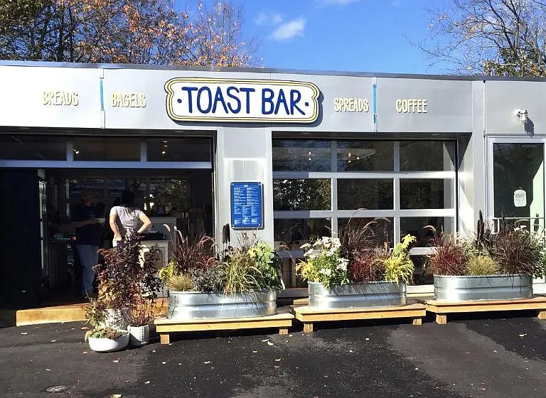 Toast Bar bagel restaurant two blocks away!