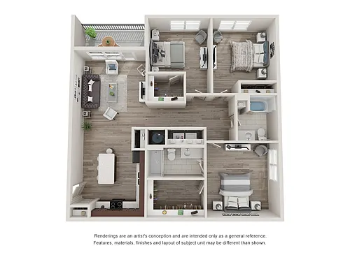 Floor plan 3 Bedroom Two Bathroom
