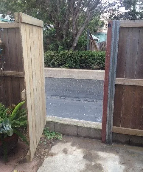Patio gate open