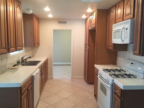 Remodeled kitchen with recessed lighting