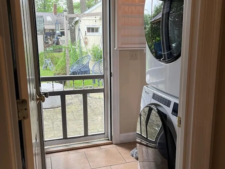 1st floor new stackable washer/dryer