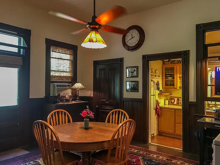 Dining Room With Kitchen Entry On The Right.