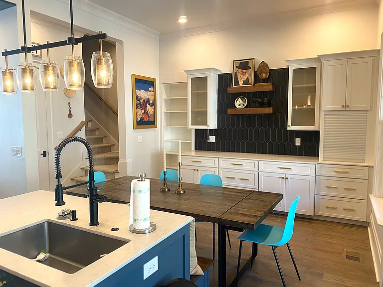 Main floor, living & dining, kitchen w/walk-in pantry.