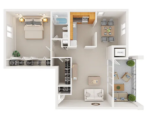 Floor plan One Bedroom