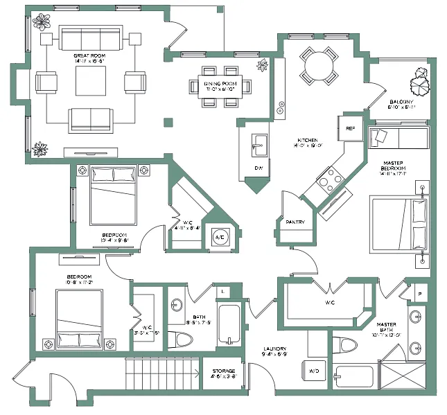 Floor plan Tranquilo