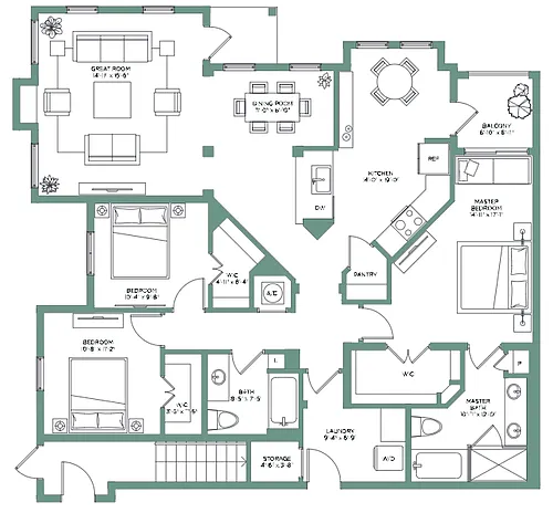 Floor plan Tranquilo