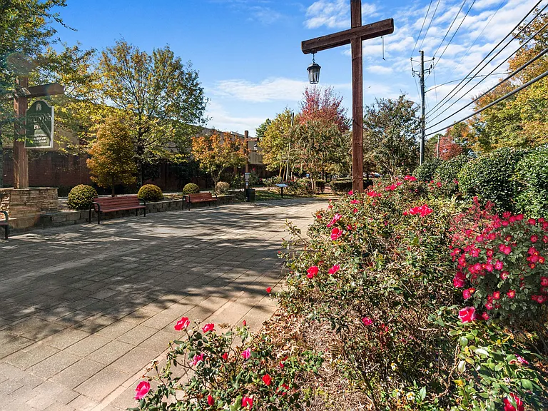 Beautifully landscaped nature trail close-by