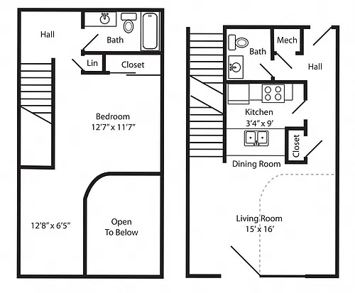 Floor plan Branched Oak Lake