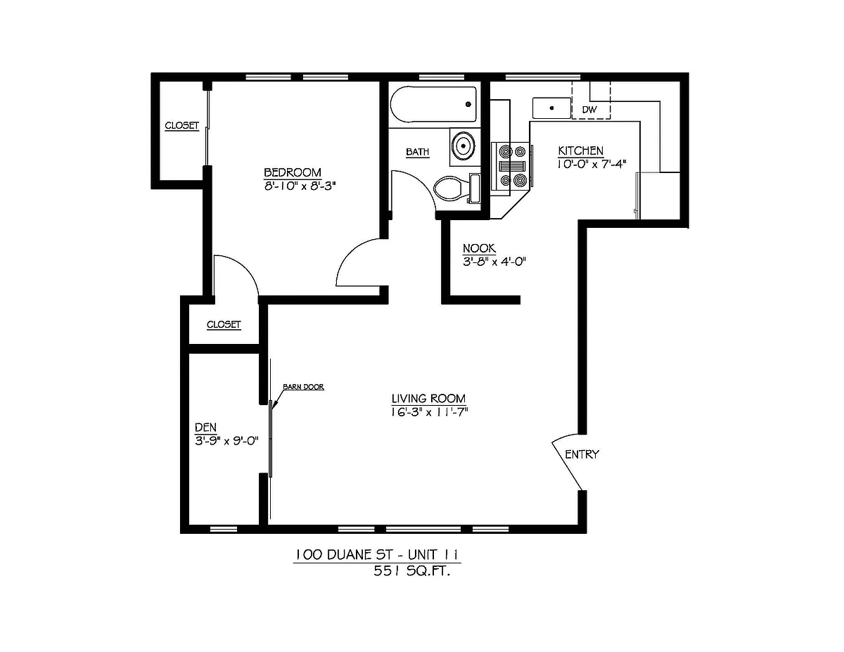 Floor plan 1X1