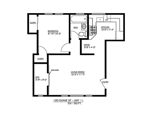 Floor plan 1X1
