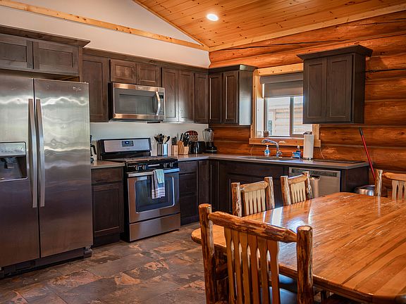 Spacious kitchen, dining and living area