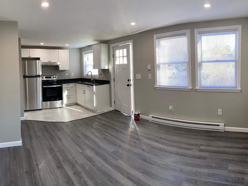 living room into kitchen