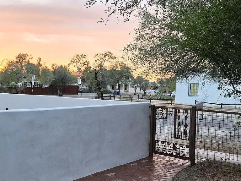 stucco patio wall