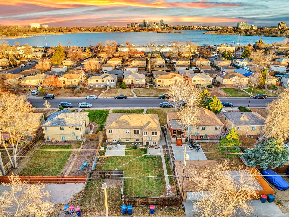 2115 Benton with Sloan's Lake in the background and a view of downtown Denver.