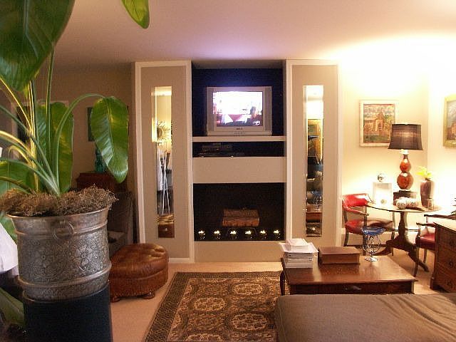 Living Room Faux Fireplace