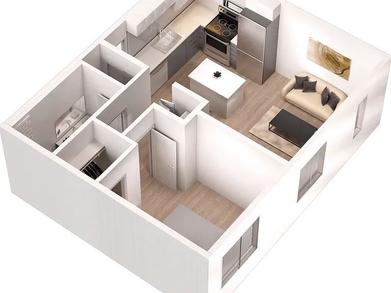 Tesla 1 - 1x1 Floorplan Tesla 1 - 1x1 Floorplan