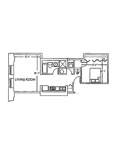Floor plan 1 Bedroom FP E2