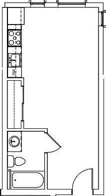 Studio with 383 square feet Studio with 383 square feet